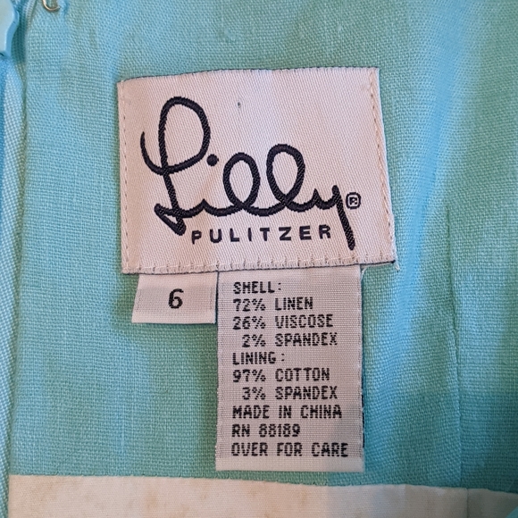 Lilly Pulitzer lined linen dress - Picture 4 of 4